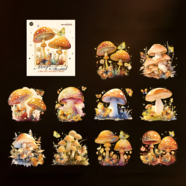 Magic Forest Mushroom Stickers