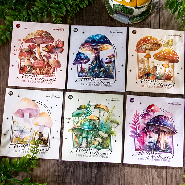 Magic Forest Mushroom Stickers