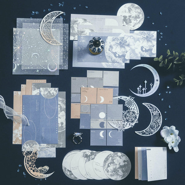 Midnight Moonlight Scrapbooking Paper Set
