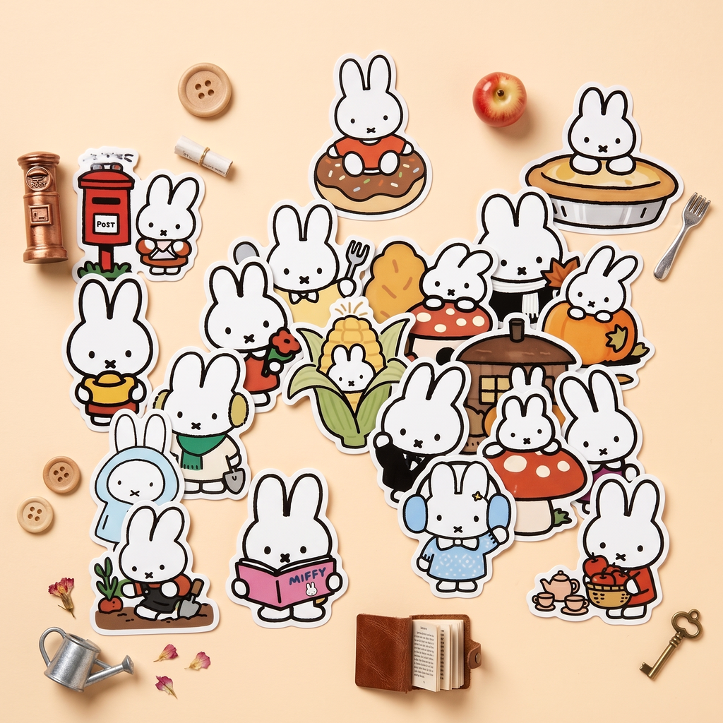 Miffy Rabbit Sticker Miffy Bunny Stickers - Set of 60 | Kawaii Pen Shop