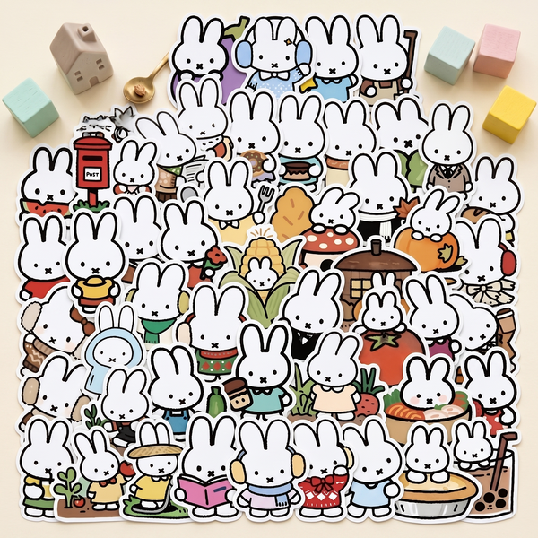 Miffy Rabbit Sticker Miffy Bunny Stickers - Set of 60 | Kawaii Pen Shop