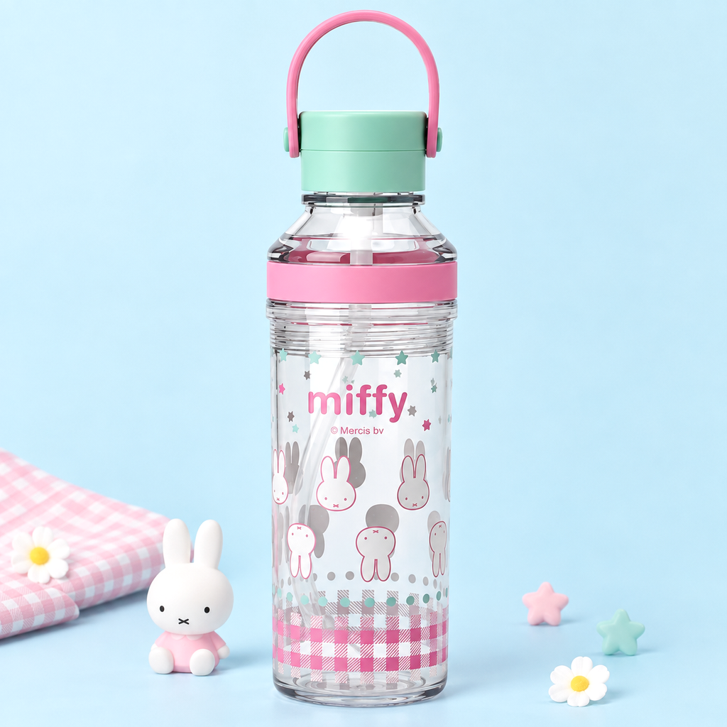 Miffy Clear Carry Handle Water Bottle – 630ml
