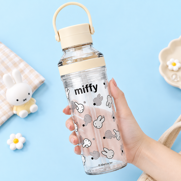 Miffy Clear Carry Handle Water Bottle – 630ml