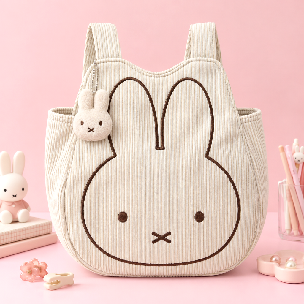 Miffy Corduroy Tote with Charm