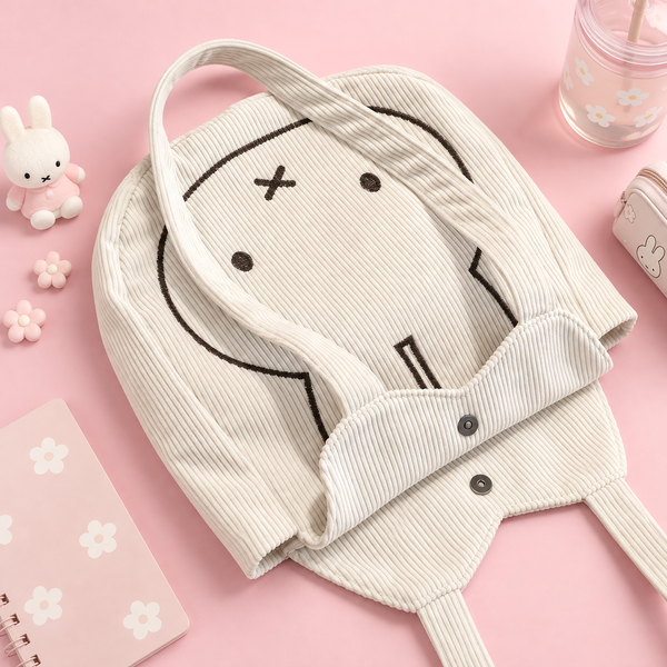 Miffy Corduroy Tote with Charm