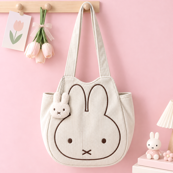 Miffy Corduroy Tote with Charm