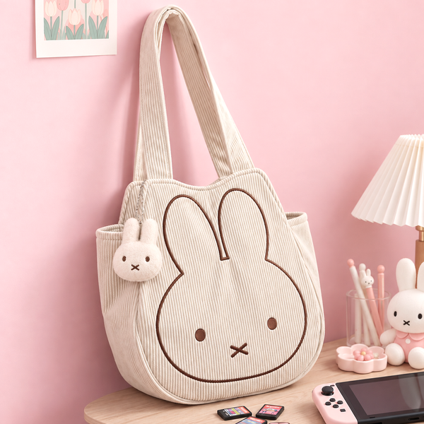 Miffy Corduroy Tote with Charm