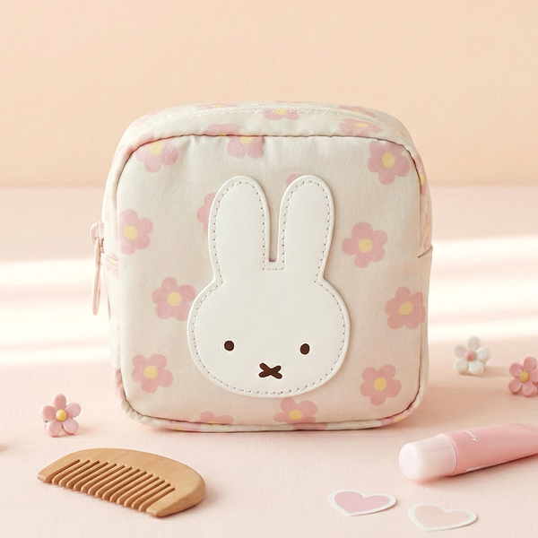 Miffy Mini Storage Bag - Pink Flowers