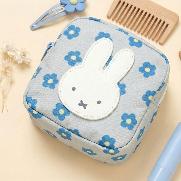 Miffy Mini Storage Bag - Blue Flowers