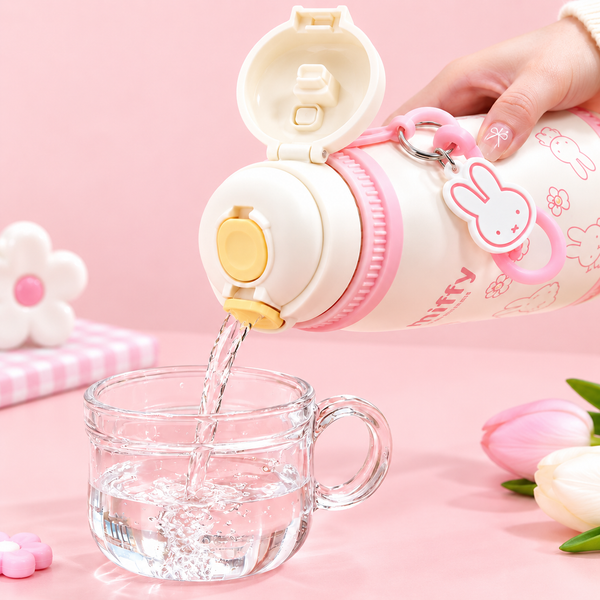 Miffy Pink Picnic Insulated Bottle
