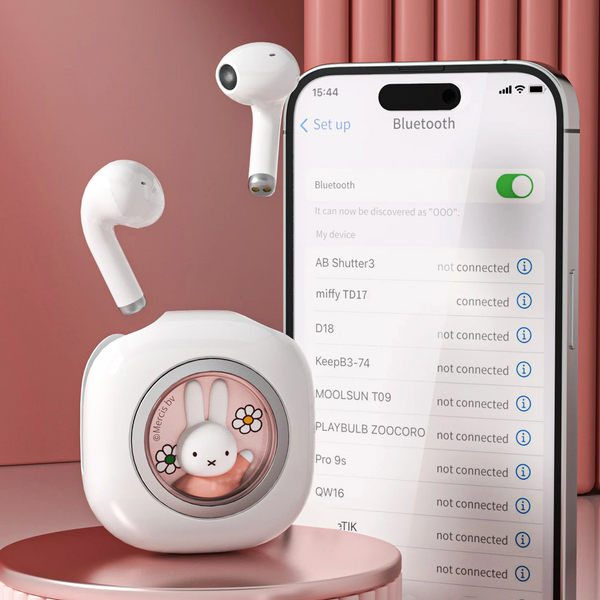 Miffy's Wireless Ear Buds With Wireless Charger