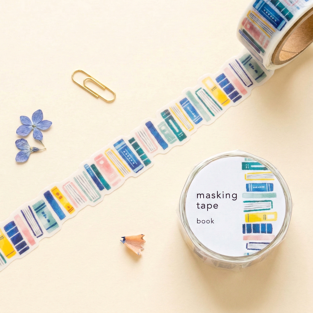 Mind Wave Die-Cut Masking Tape - Books