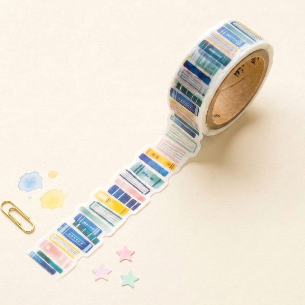 Mind Wave Die-Cut Masking Tape - Books