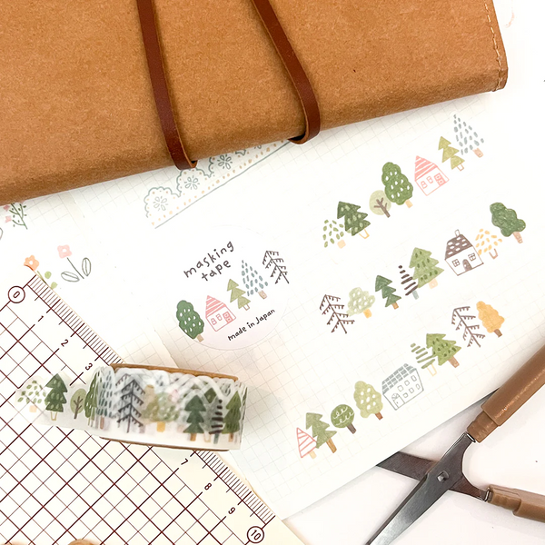 Mind Wave Die-Cut Masking Tape - Forest