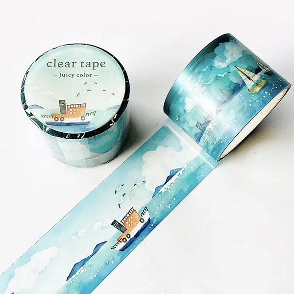 Mind Wave Juicy Color Clear Masking Tape - On The Sea