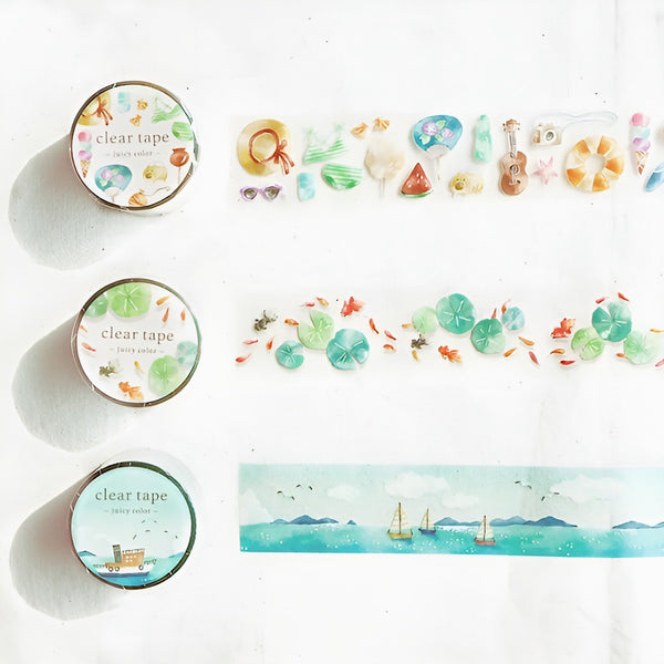 Mind Wave Juicy Color Clear Masking Tape - On The Sea