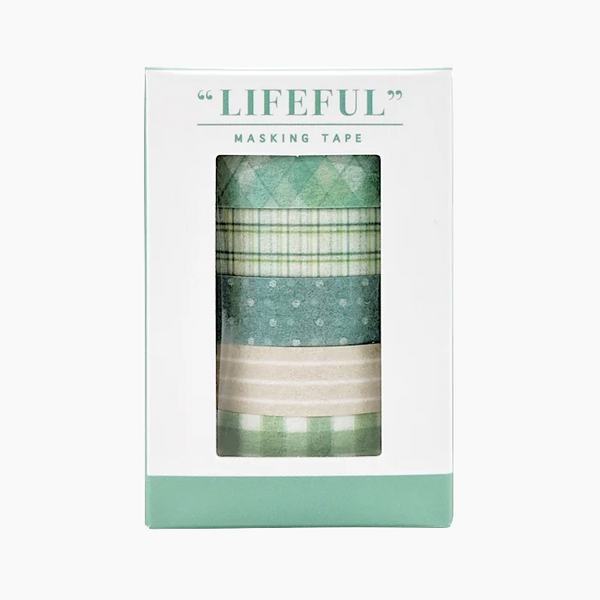 Mind Wave Lifeful Masking Tapes - Set of 5 - Green