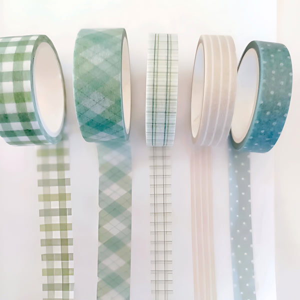 Mind Wave Lifeful Masking Tapes - Set of 5 - Green