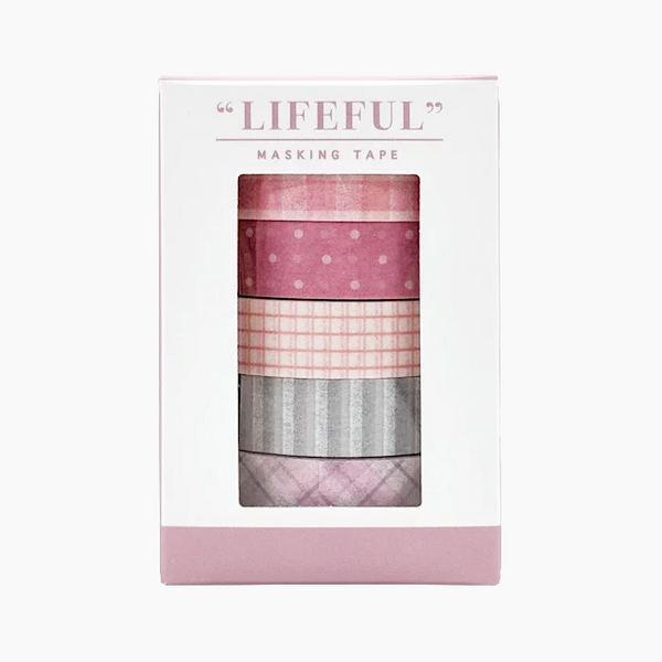 Mind Wave Lifeful Masking Tapes - Set of 5 - Pink