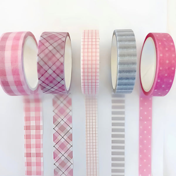 Mind Wave Lifeful Masking Tapes - Set of 5 - Pink