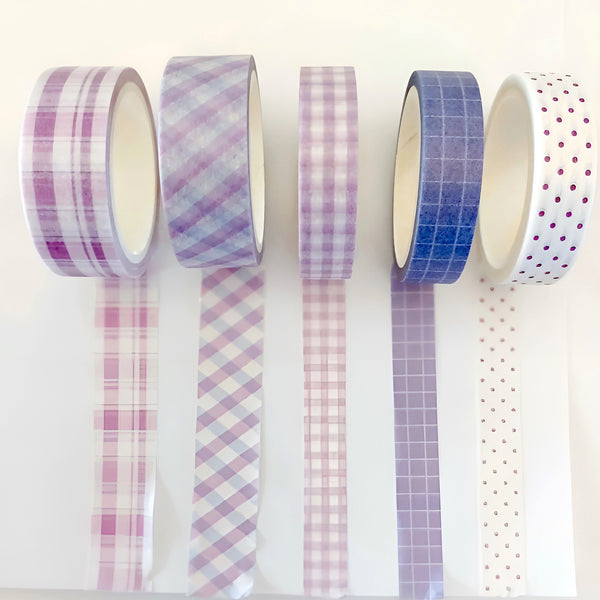 Mind Wave Lifeful Masking Tapes - Set of 5 - Violet