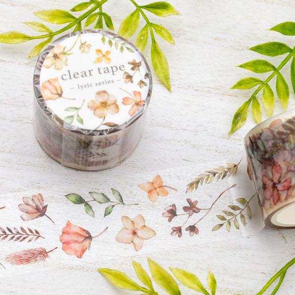 Mind Wave Lyric Series Clear Washi Tape - Dry Flowers