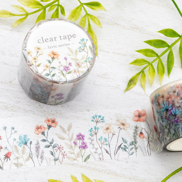 Mind Wave Lyric Series Clear Washi Tape - Flower Meadow