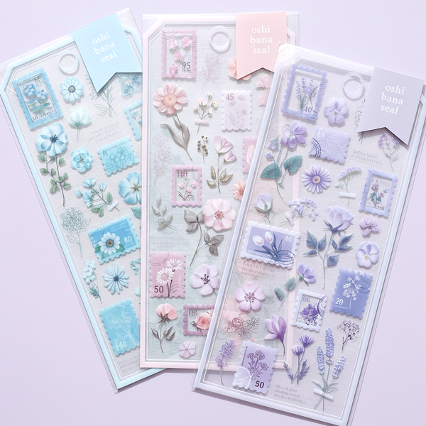 Mind Wave Oshibana Floral Stamp Stickers - New Colors