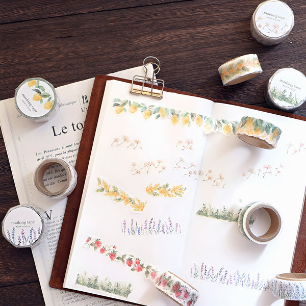 Mind Wave Palette Series Die-Cut Masking Tape - Wild Plants