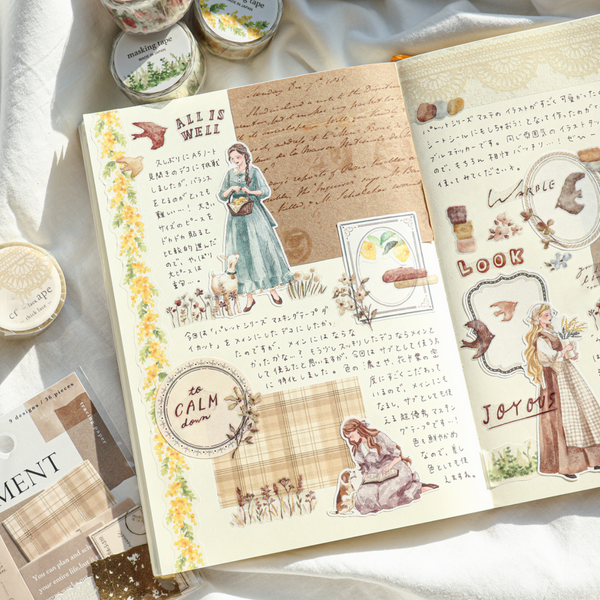 Mind Wave Palette Series Die-Cut Masking Tape - Wild Plants