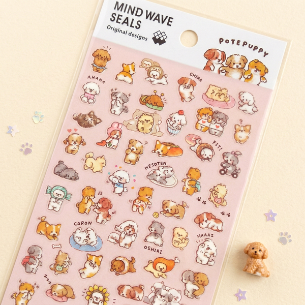 Mind Wave Pote Puppy Stickers