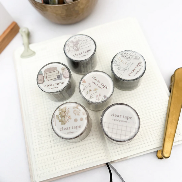 Mind Wave Vintage Clear Masking Tape - Letter