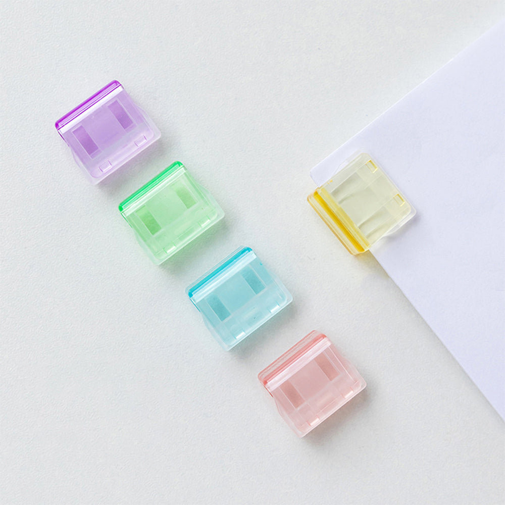 Mini Colorful Transparent Paper Clips - Set of 5 | Kawaii Pen Shop