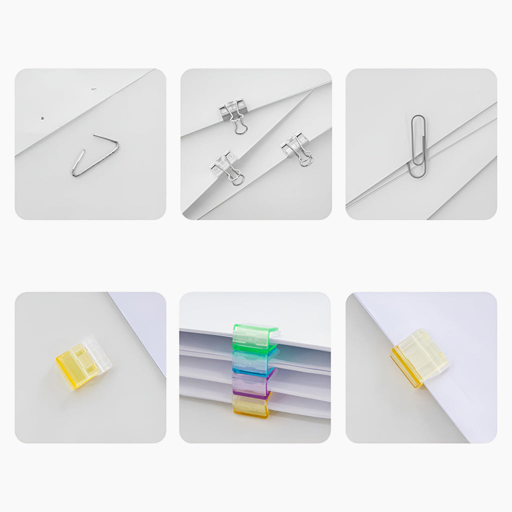 Mini Colorful Transparent Paper Clips - Set of 5 | Kawaii Pen Shop