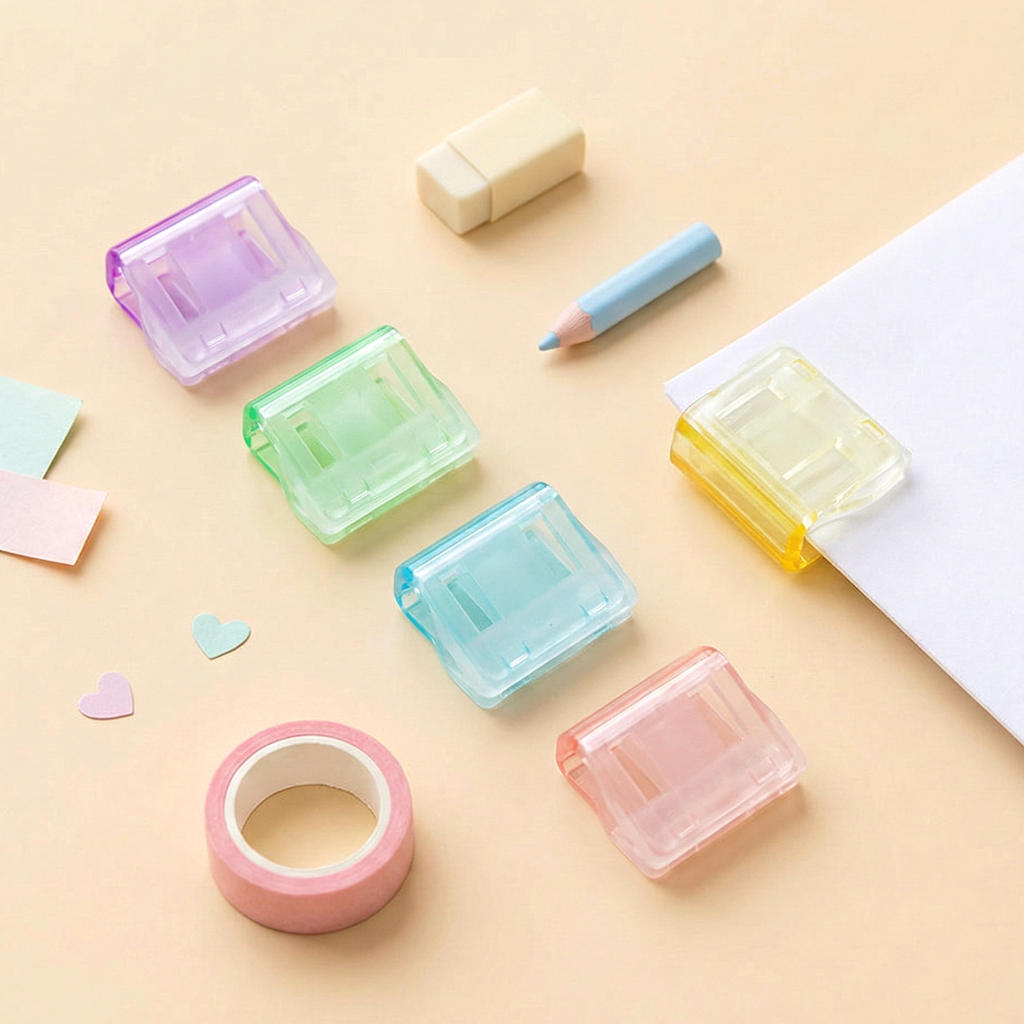 Colorful Mini Clips Mini Colorful Transparent Paper Clips - Set of 5 | Kawaii Pen Shop