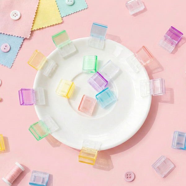 Mini Colorful Transparent Paper Clips - Set of 5