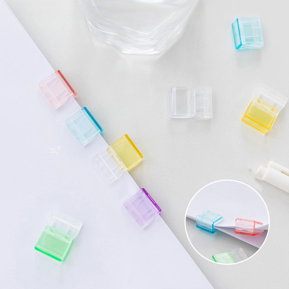 Mini Colorful Transparent Paper Clips - Set of 5 | Kawaii Pen Shop