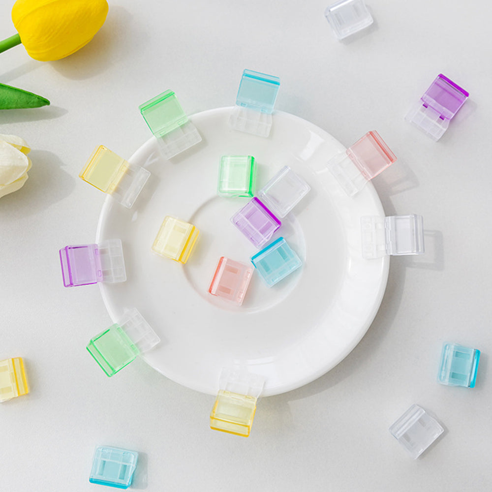 Mini Colorful Transparent Paper Clips - Set of 5 | Kawaii Pen Shop