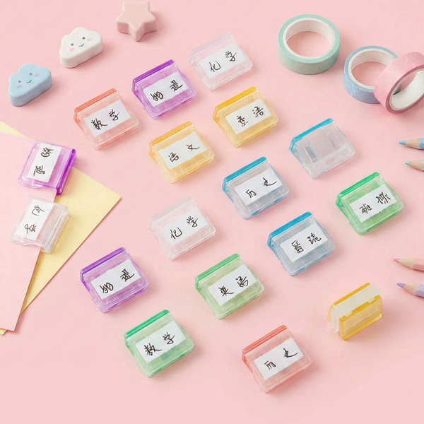 Mini Colorful Transparent Paper Clips - Set of 5