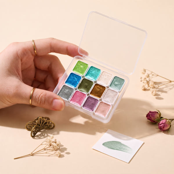 Mini Pearlescent Watercolor Palette