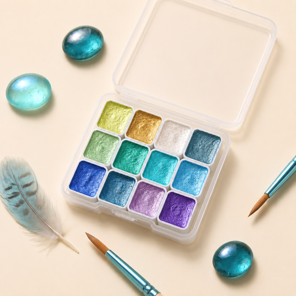 Mini Pearlescent Watercolor Palette