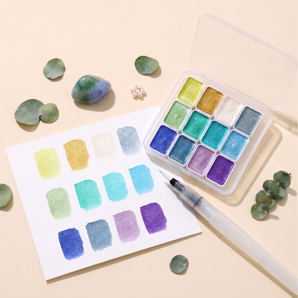 Mini Pearlescent Watercolor Palette