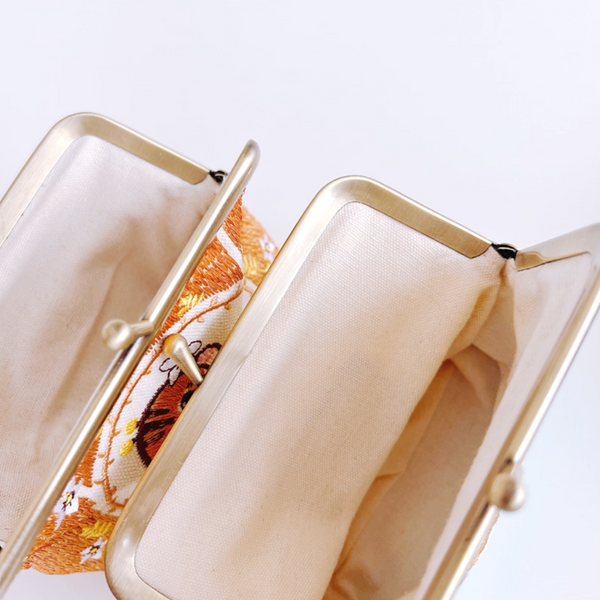 Mofusand Kiss-Lock Purse - Beige