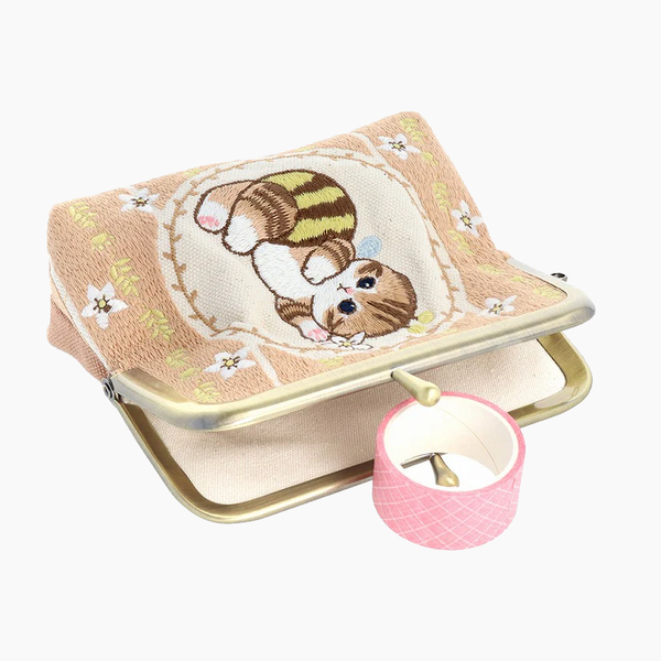 Mofusand Kiss-Lock Purse - Beige