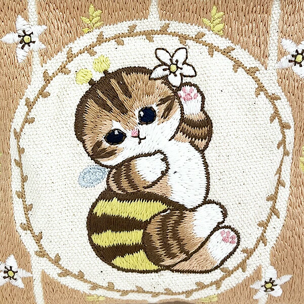 Mofusand Kiss-Lock Purse - Beige