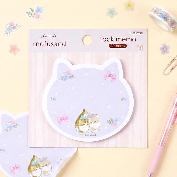 Mofusand Kitty Ribbon Sticky Notes - Limited Spring Edition