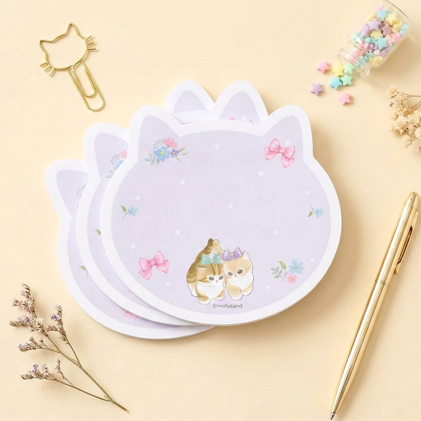 Mofusand Kitty Ribbon Sticky Notes - Limited Spring Edition