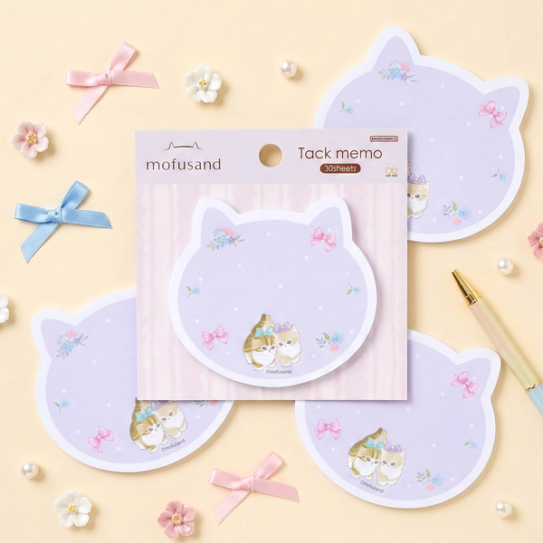 Mofusand Kitty Ribbon Sticky Notes - Limited Spring Edition