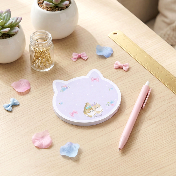 Mofusand Kitty Ribbon Sticky Notes - Limited Spring Edition