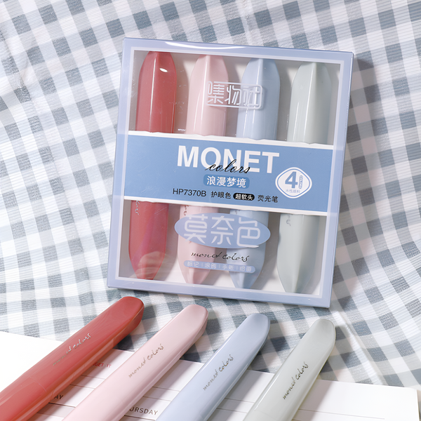 Monet Colors Aesthetic Highlighters - Set of 4